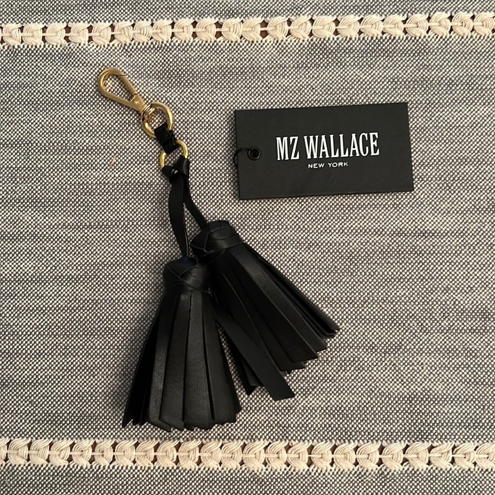MZ Wallace Melanie Black Leather Tassel